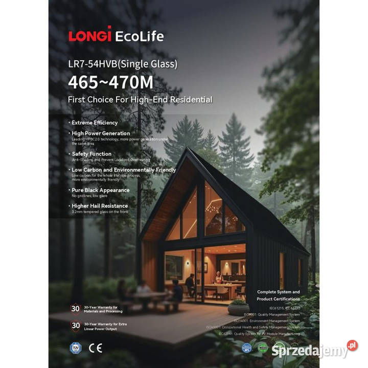 Panel fotowoltaiczny Longi Solar 470W Full Black