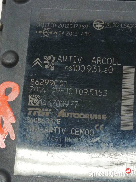 MODUŁ RADAR DISTRONIC 9810093180 Citroen C4 sprzedam