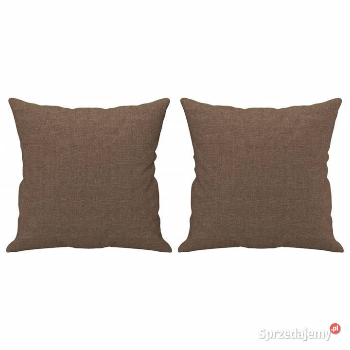 2osobowa sofa z poduszkami brązowa 120 tkanina Warszawa