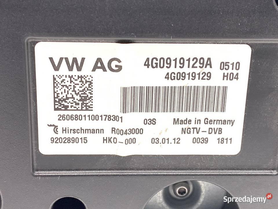 TUNER TV AUDI A7 4G 4G0919129A 1018 ODTWARZACZ Sprzęt audio fabryczny