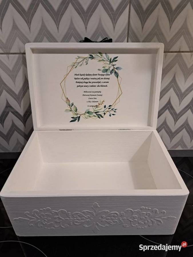 Kuferek komunijny personalizowany wianek opolskie Kędzierzyn-Koźle