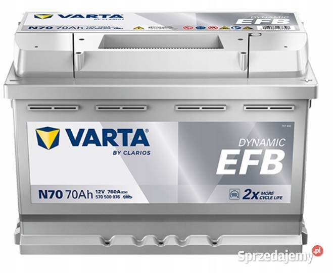 Akumulator VARTA N70 12V 70Ah 760A EFB Jelcz-Laskowice