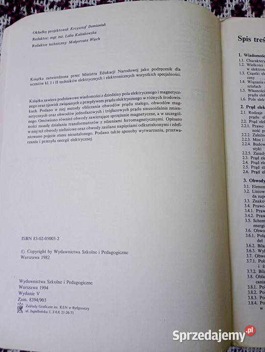 Elektrotechnika 4 Stanisław Bolkowski małopolskie Oświęcim
