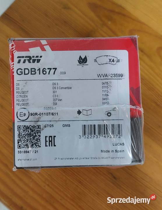 Klocki hamulcowe citroen c3 III i inne Poznań