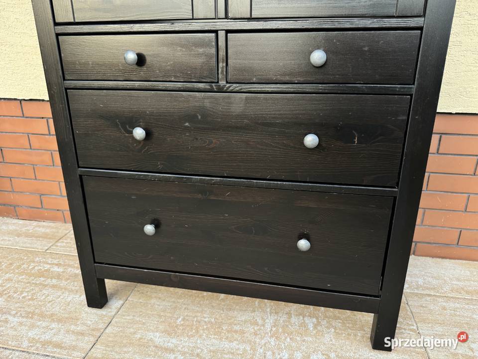 Witryna drewniana kredens Hemnes Ikea komoda mazowieckie Sulbiny