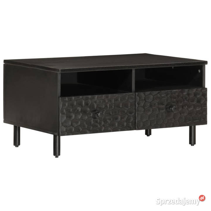 Stolik kawowy czarny 80x54x40 lite drewno mango Warszawa