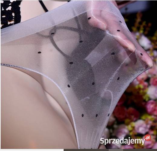 majtki transparentne groszki czarne szare białe Figi i stringi Warszawa
