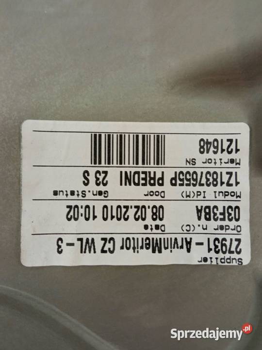 MECHANIZM SZYBY LEWY PRZÓD LIFT 1Z1837655P Skoda