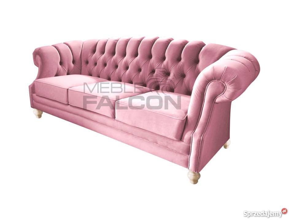 Pikowana sofa Chesterfield Melford PRODUCENT szary/srebrny Warszawa