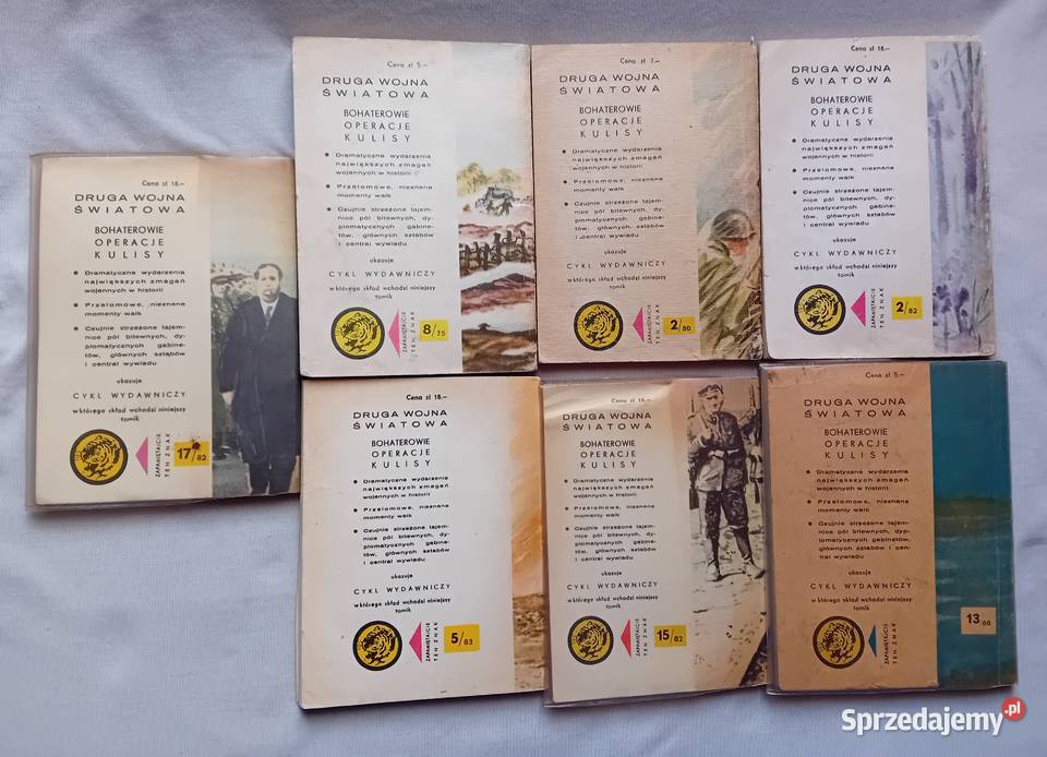 Zestaw 7 książeczek z serii Żółty Tygrys z lat Antykwariat Koźminek