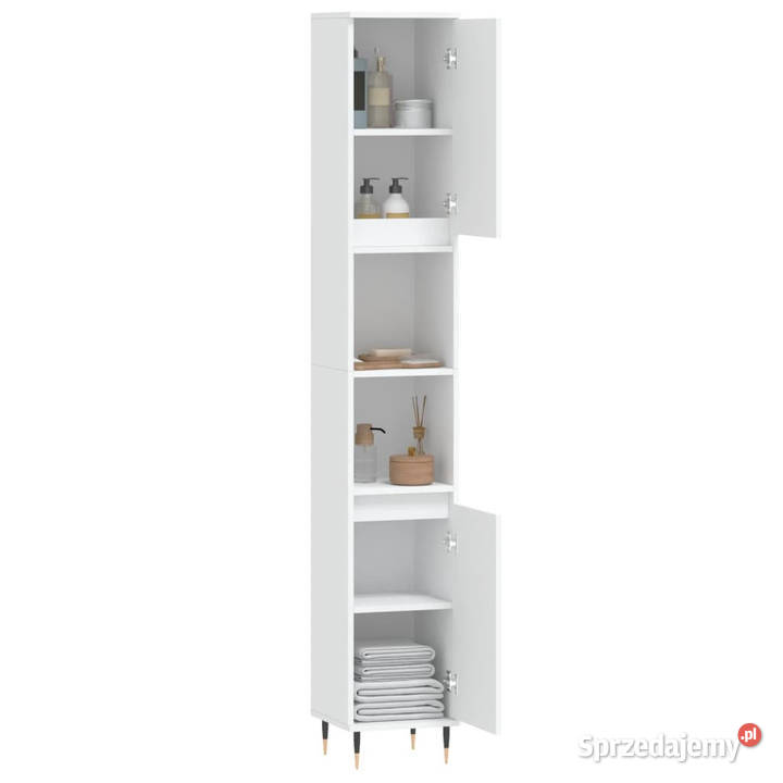 Szafka łazienkowa biała 30x30x190 materiał Warszawa