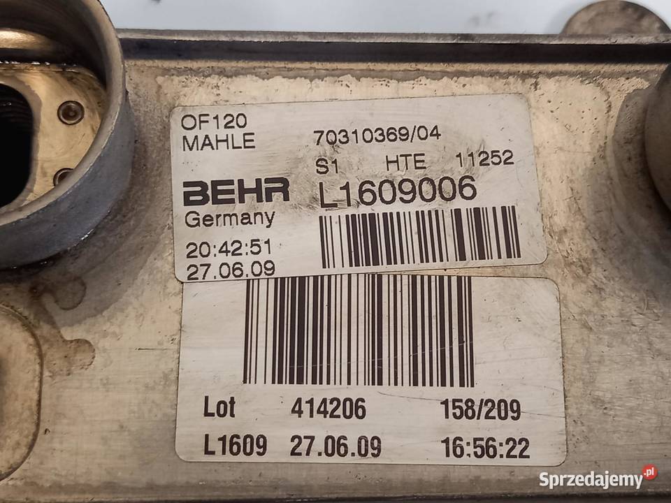 BMW 3 5 20 D N47D20A chłodniczka oleju 70310369 Chłodnice oleju świętokrzyskie