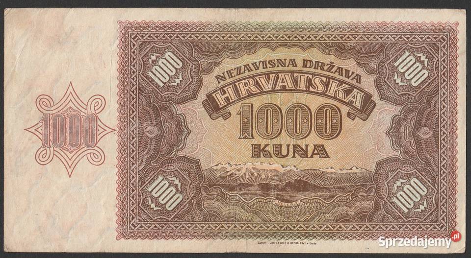 Chorwacja 1000 kuna 1941 A211 łódzkie sprzedam