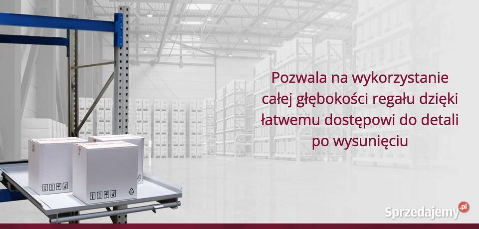 Regał paletowy wysuwany 1200x800 Nośność 700 Magazynowanie małopolskie Kraków