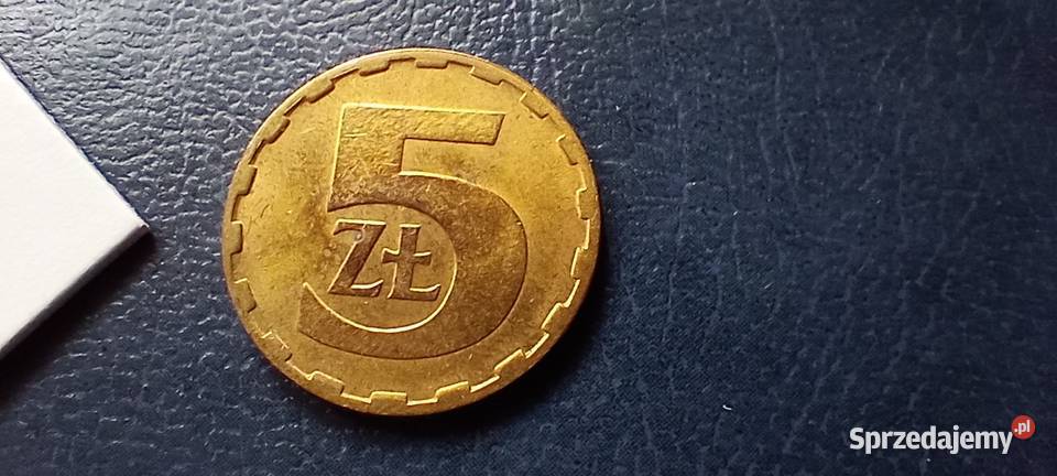 Stare monety 5 złotych 1985 PRL Polska cudo Lesko