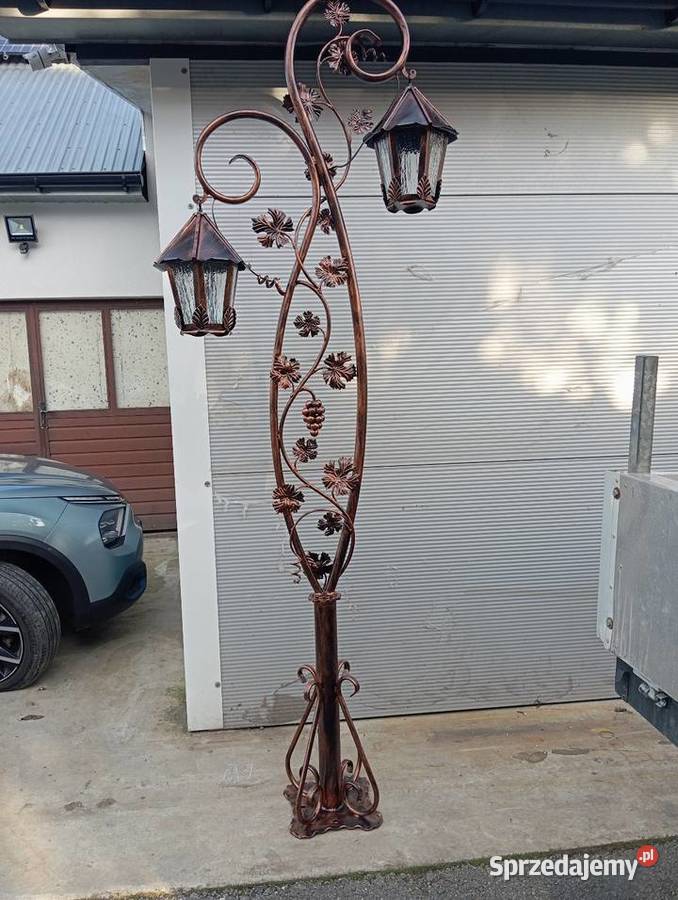 Lampa latarnia ogrodowa ocynkowana malowanie Bilczyce