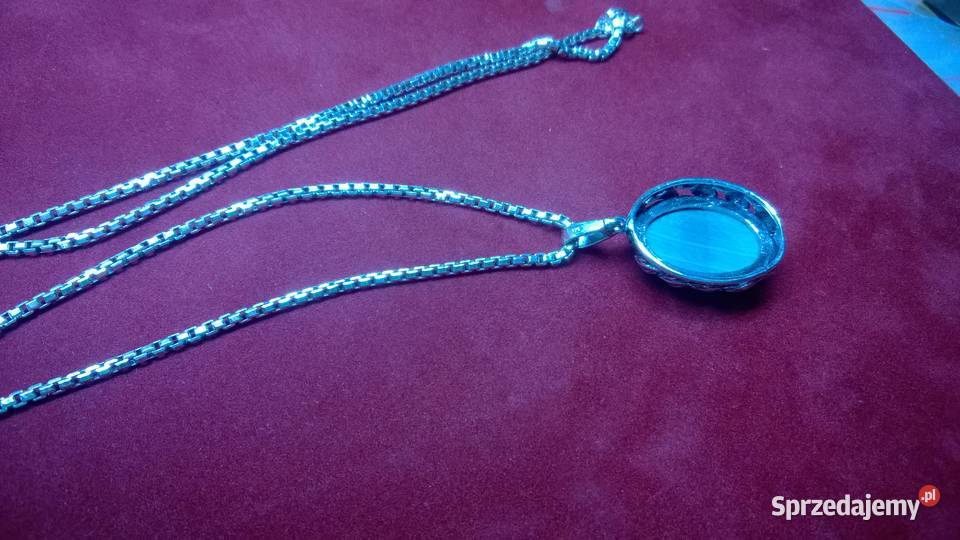 srebrny łańcuszek z wisiorkiem 0109 Warszawa sprzedam