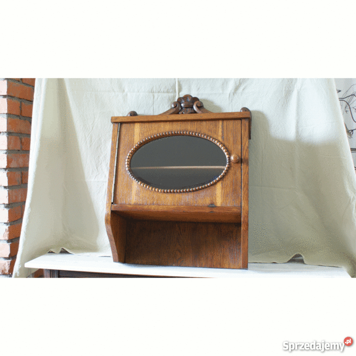 Przepiękna szafeczka wisząca z kryształową szybą wielkopolskie