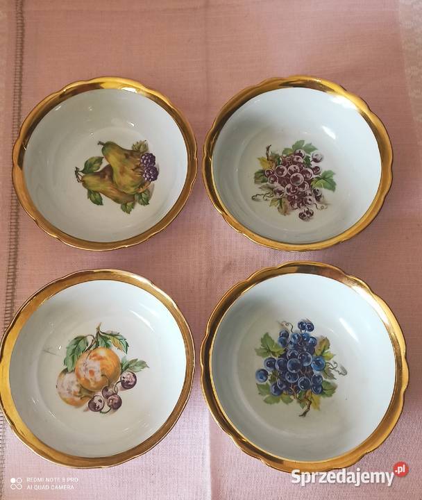 Patera z owocami Bohemia Czechslovakia Głęboka Gdańsk