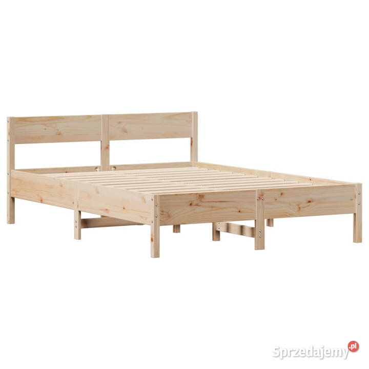 Rama łóżka bez materaca lite drewno sosnowe 145cm Warszawa sprzedam