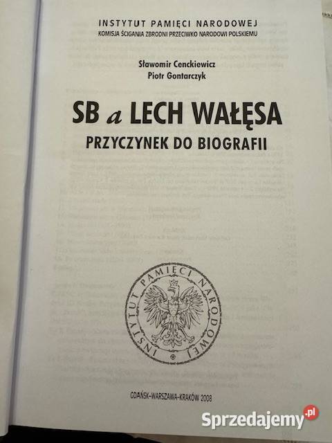 Książka SB Lech Wałęsa Przyczynek do biografii Częstochowa