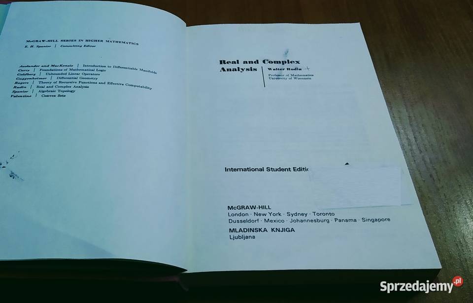 Real and complex analysis Walter Rudin student twarda Gdańsk