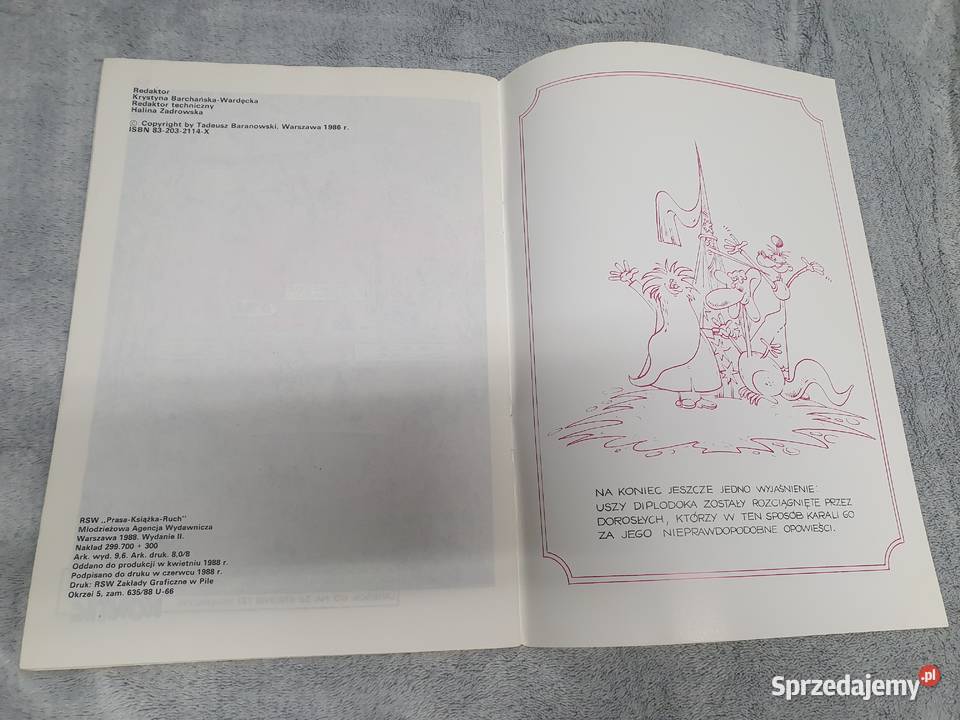 Podróż Smokiem Diplodokiem Tadeusz Baranowski Rok wydania 1988 pomorskie Gdynia sprzedam