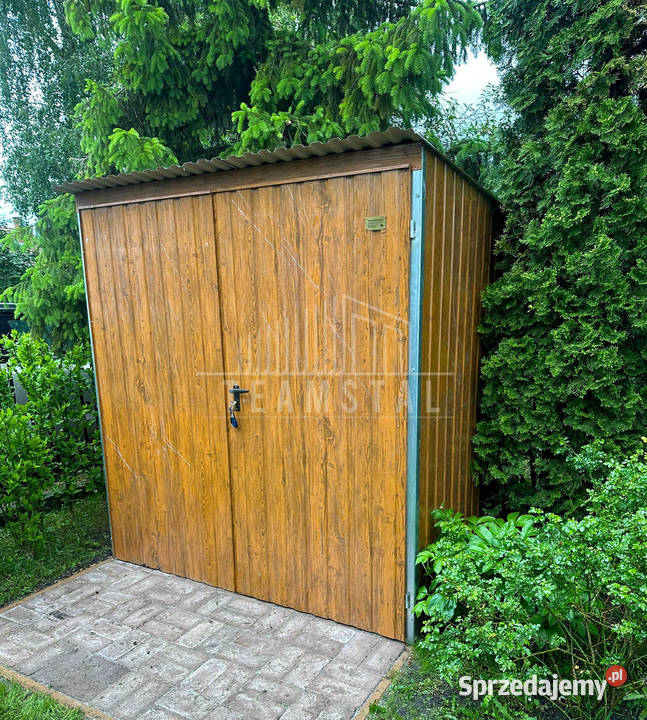 Schowek domek ogrodowy 18x25 drzwi jasny orzech Nowogard