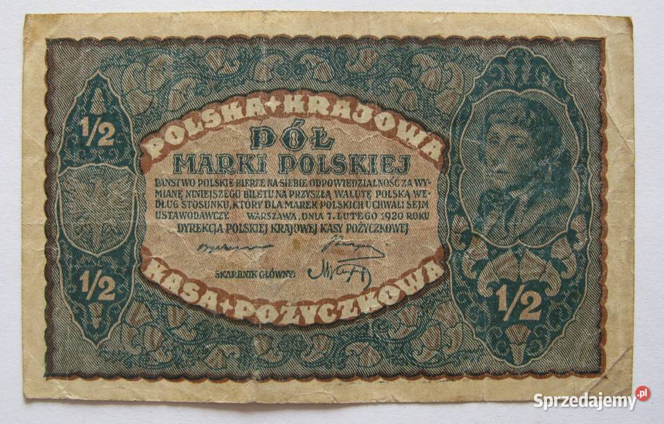 12 Marki Polskiej 1920 1 Marka Polska 1919 Dąbrowa Górnicza