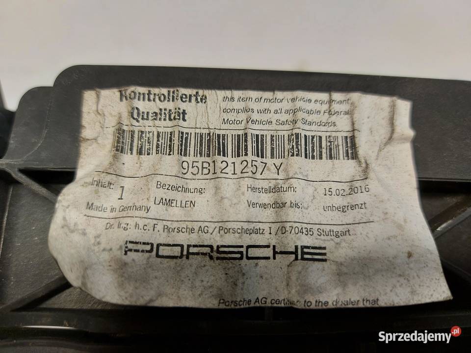 PORSCHE MACAN S 95B Kierownica wlot powietrza osobowe sprzedam