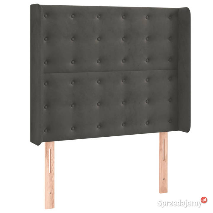 Łóżko kontynentalne z materacem i LED szary 128cm Warszawa