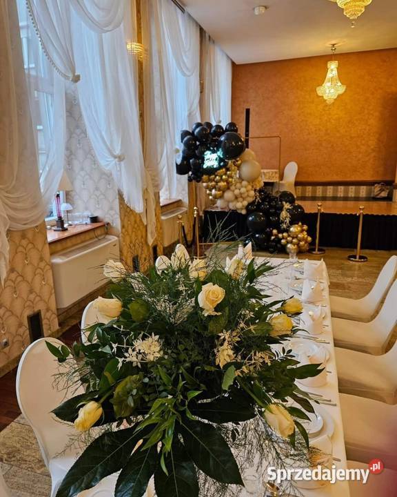 Ścianka balonowa dekoracja imprezy bukiety żywe Kalisz