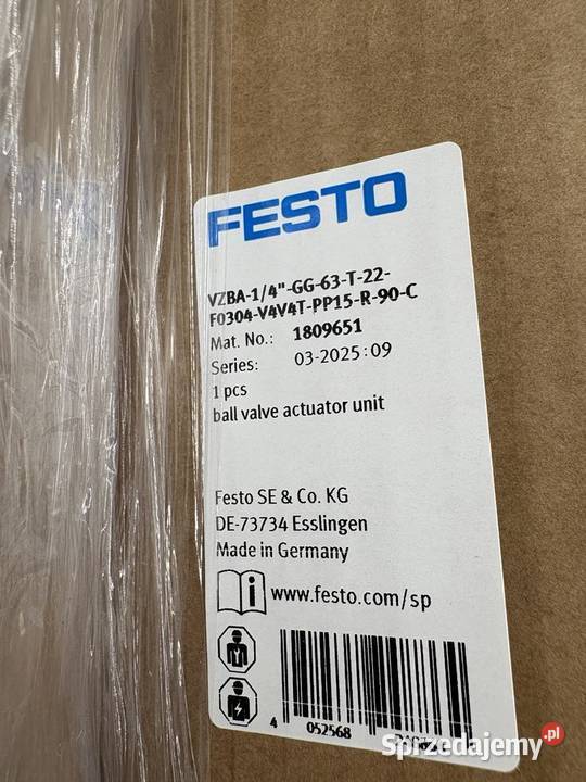 Festo VZBA 1 4 GG 63 T 22 F0304 V4V4T PP15 R 90 Warszawa sprzedam