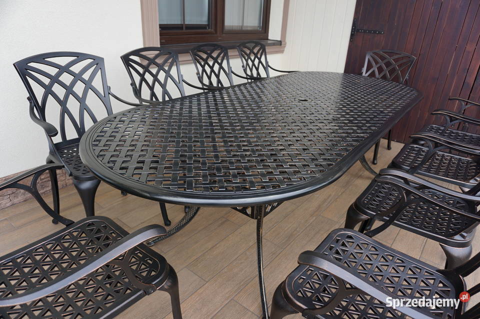Meble ogrodowe aluminiowe duży komplet 10osób małopolskie
