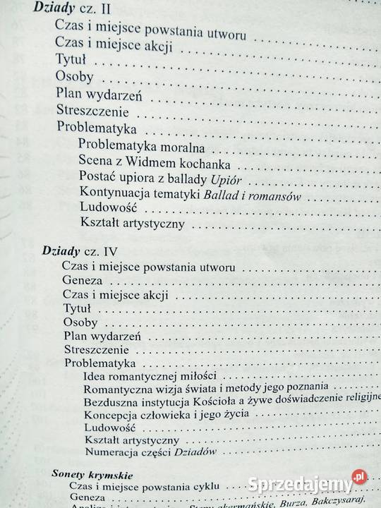 Romantyzm polski antykwariat szkolny outlet Warszawa sprzedam