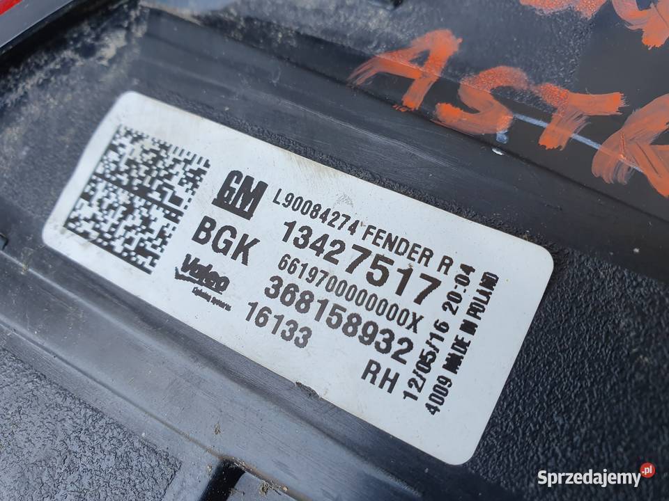 OPEL ASTRA K V KOMBI LAMPA PRAWA TYLNA PRAWY TYŁ Międzychód