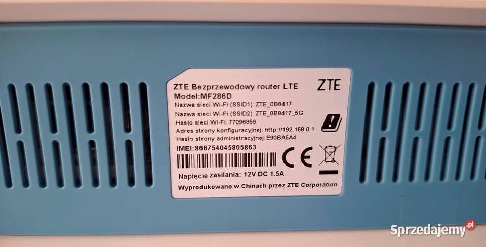 NOWY Stacjonarny Router 4G LTE ZTE MF286D router Bielsko-Biała