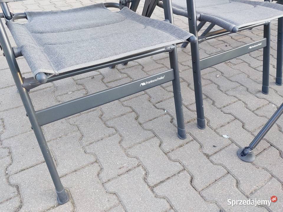 Krzesła kempingowe Frankana high Q grey line 140 Krzesła ogrodowe Czołowo-Kolonia