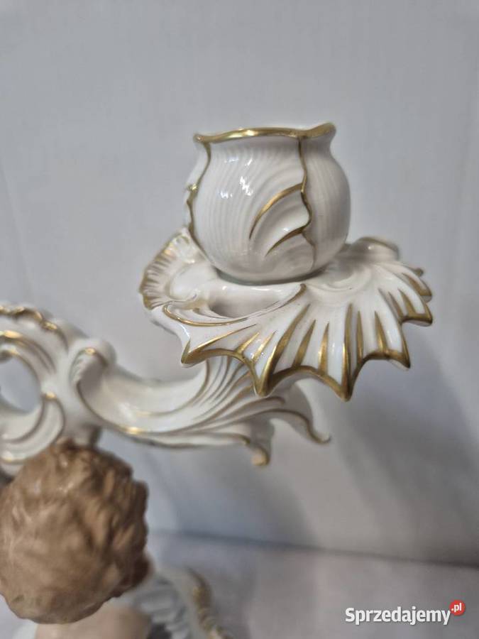 Porcelanowy świecznik Rawa Mazowiecka