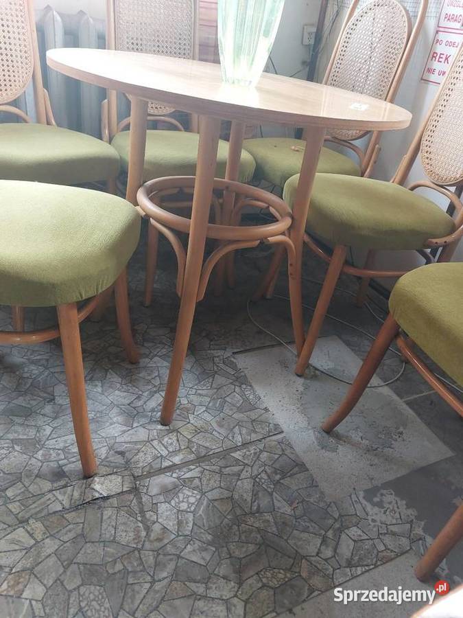 Stół okrągły z krzesłami JAFAMEG Komplety mebli Żory