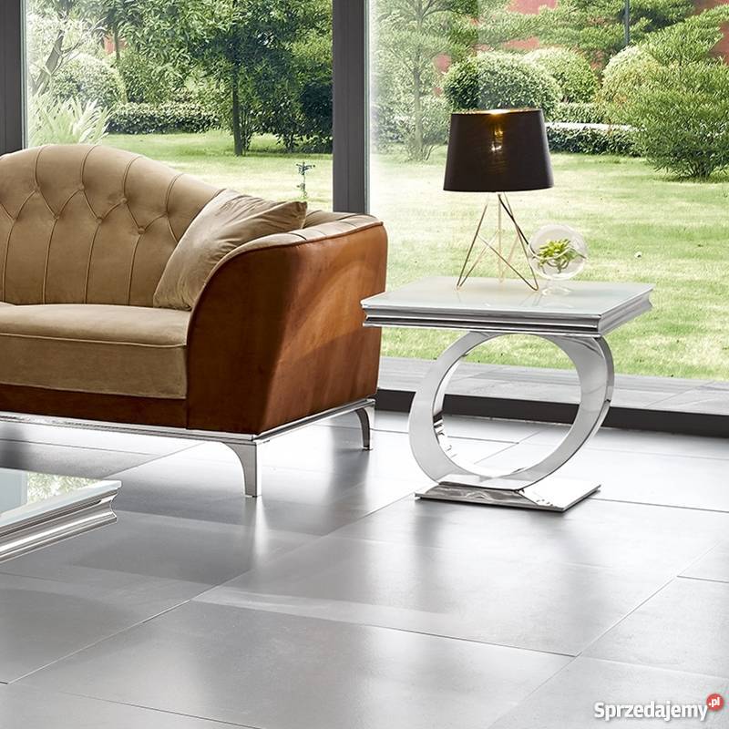 STOLIK KAWOWY GLAMOUR DALLAS II BLAT SZKLANY 60cm