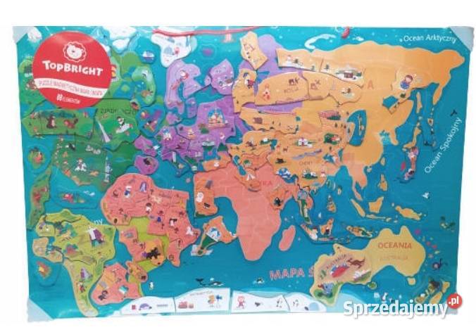 MAGNETYCZNA MAPA ŚWIATA Brimarex Poznań