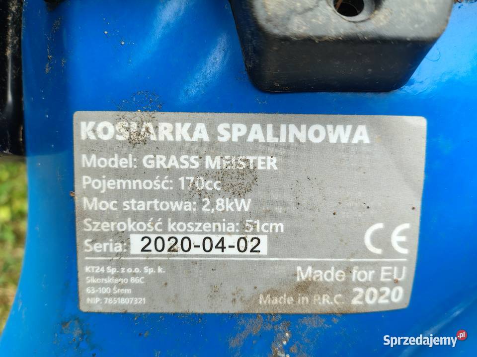 Kosiarka spalinowa z napędem Grass Mejster Sędziszów Małopolski