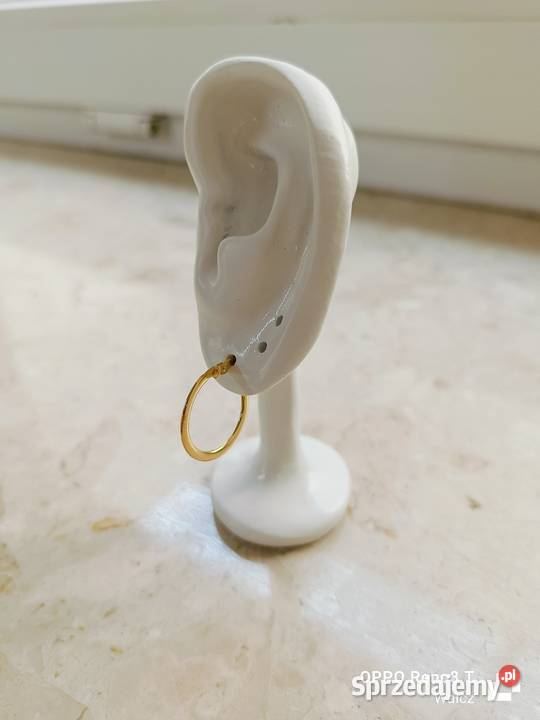 Złote Nowe kolczyki płaskie śred19mmpr585 złoto Wałcz