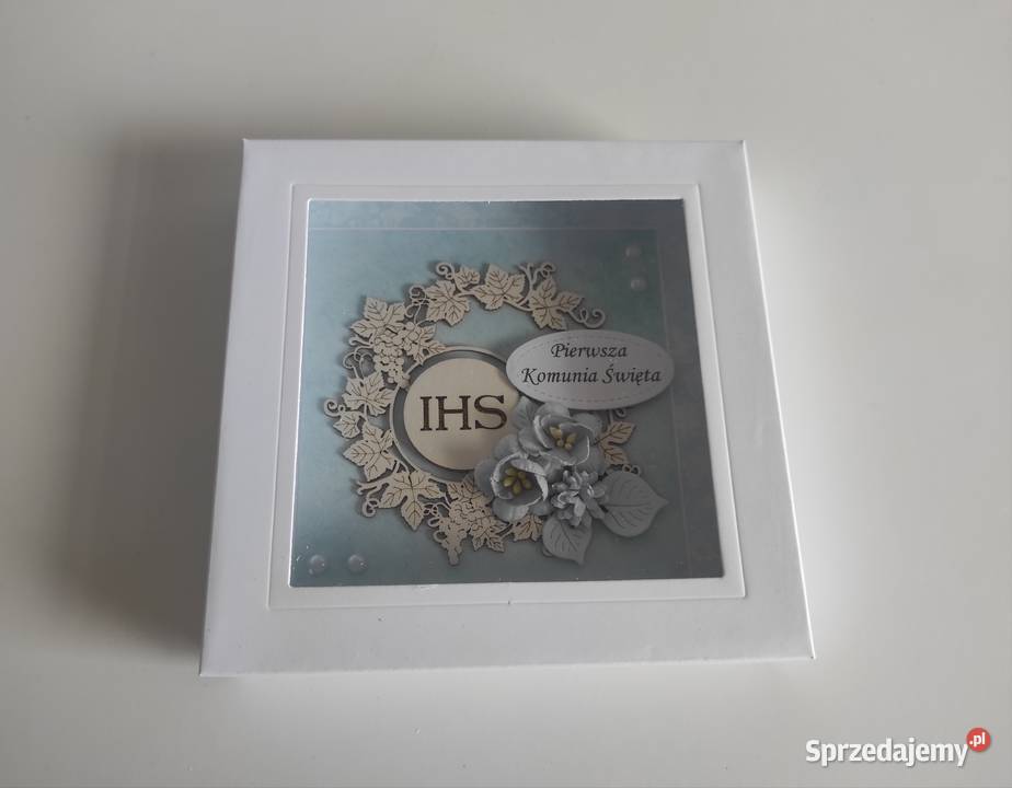 Kartka w pudełku ręcznie robiona na Pamiątkę Łódź