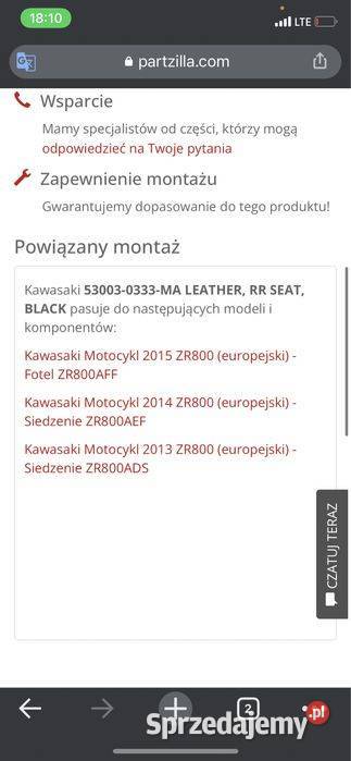 Skóra na fotel Kawasaki Z800 kanapa siedzenie Pozostałe wielkopolskie Poznań