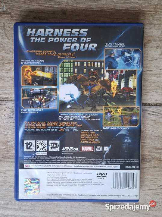 Gra Fantastic Four 4 2 PlayStation 2 mazowieckie Żuromin