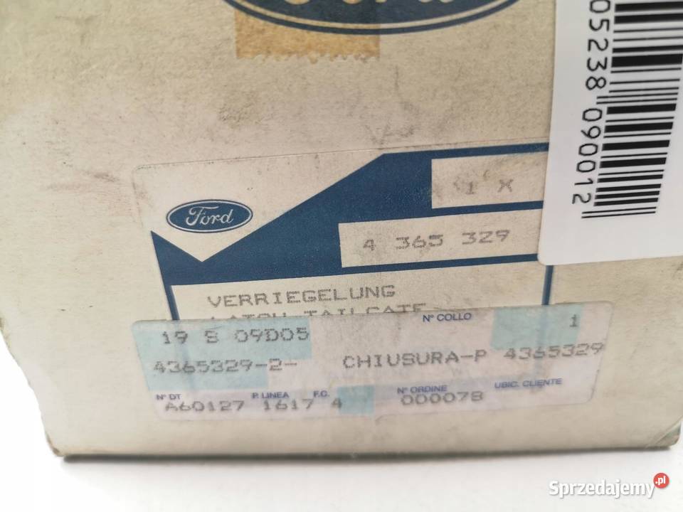 ZAMEK KLEPY TYŁ BAGAZNMIKA FORD FIEST 5 V 9903 osobowe Centralne zamki