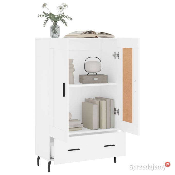 Wysoka szafka biała 695x31x115 materiał Warszawa