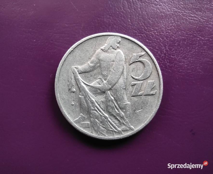 Moneta PRLu 5 ZŁOTYCH 1973 RYBAK Rzadkość Ładna Numizmatyka Pruszków
